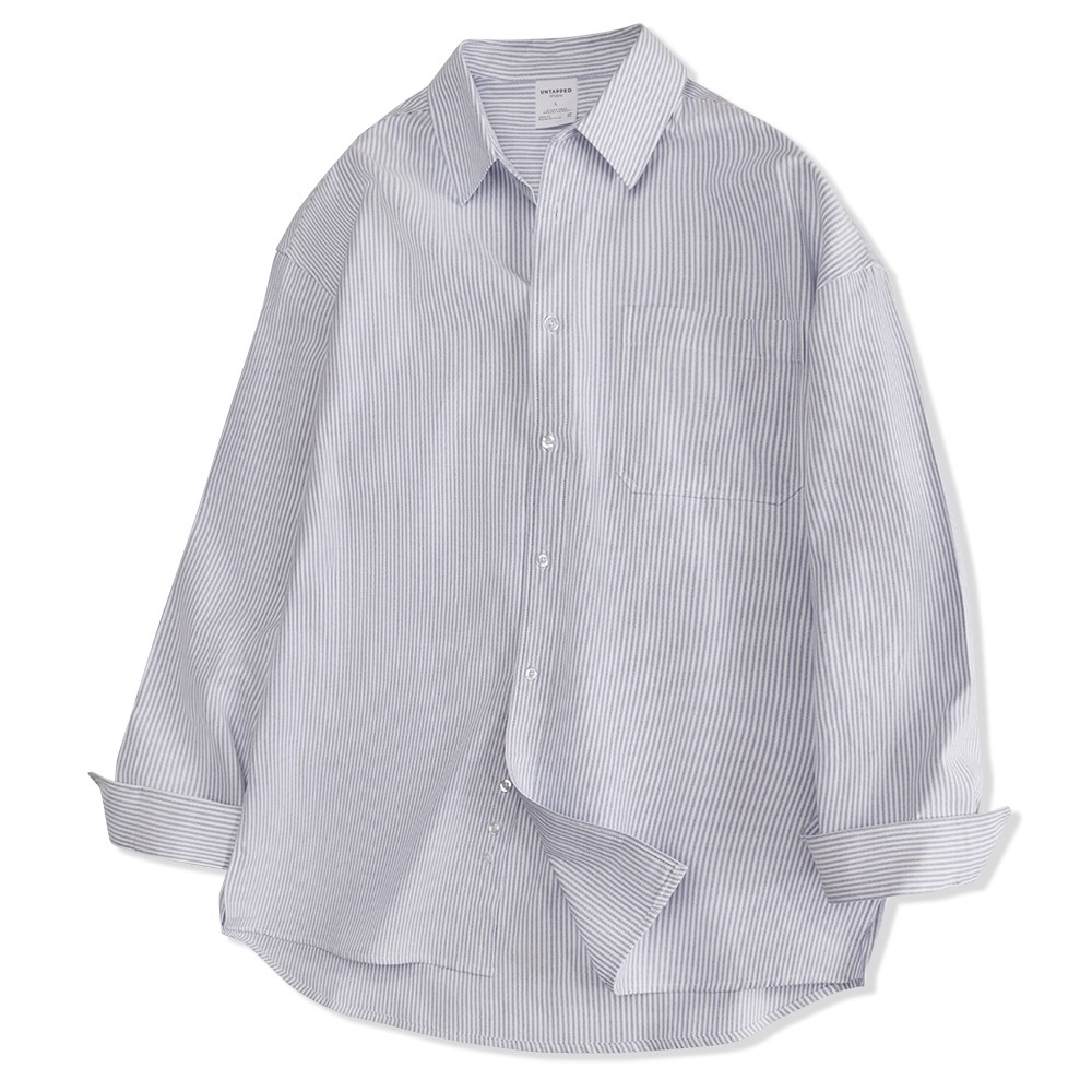 Teams Fit (Quality Guaranteed) Unisex City Boy Oxford Big Size Overfit Basic Long Sleeve Shirt Southern