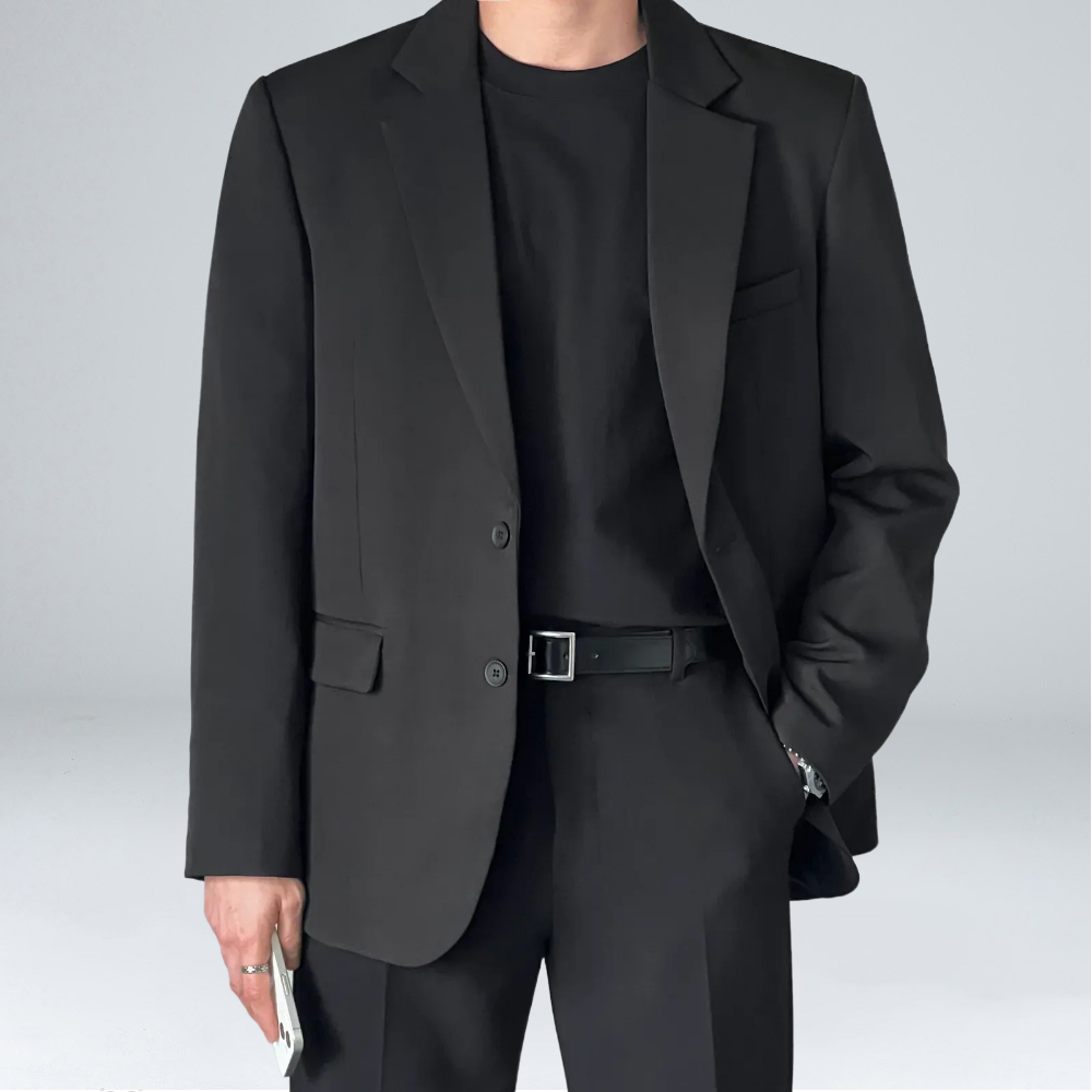 Eve Closet Men's Big Size Overfit Single Blazer Jacket