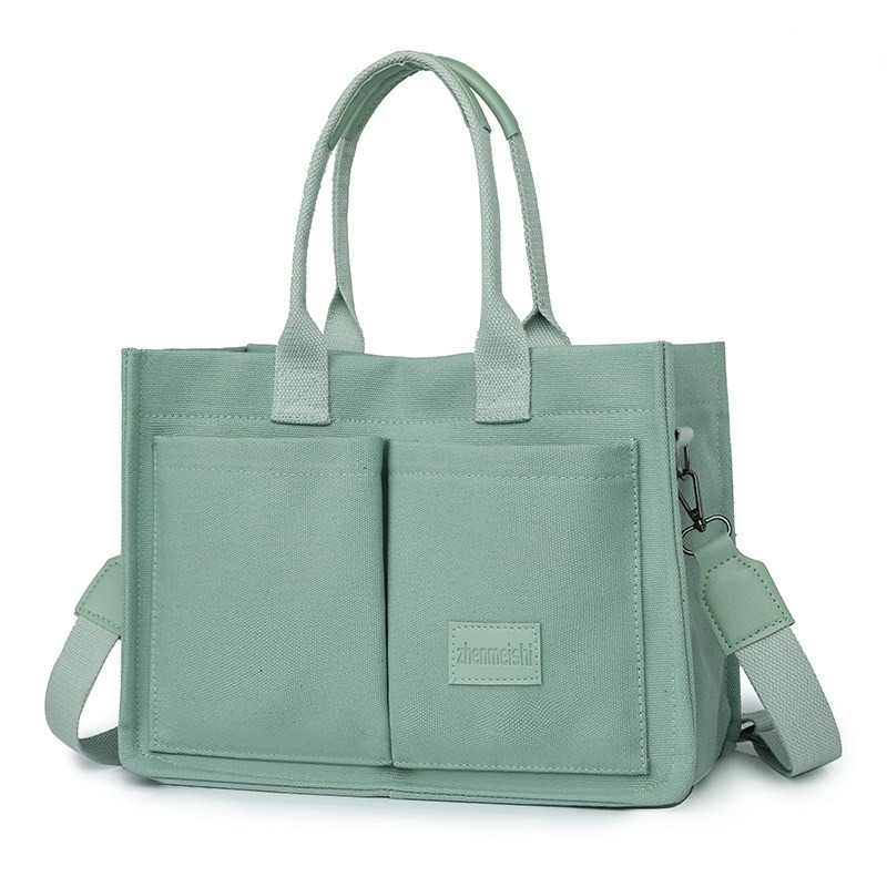 Superba Women's Canvas Square Tote Shoulder Bag Tumbler Bag