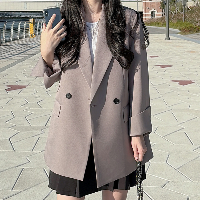 (Super special price, high quality) (In-house production) (Same-day shipping) Double one-button jacket