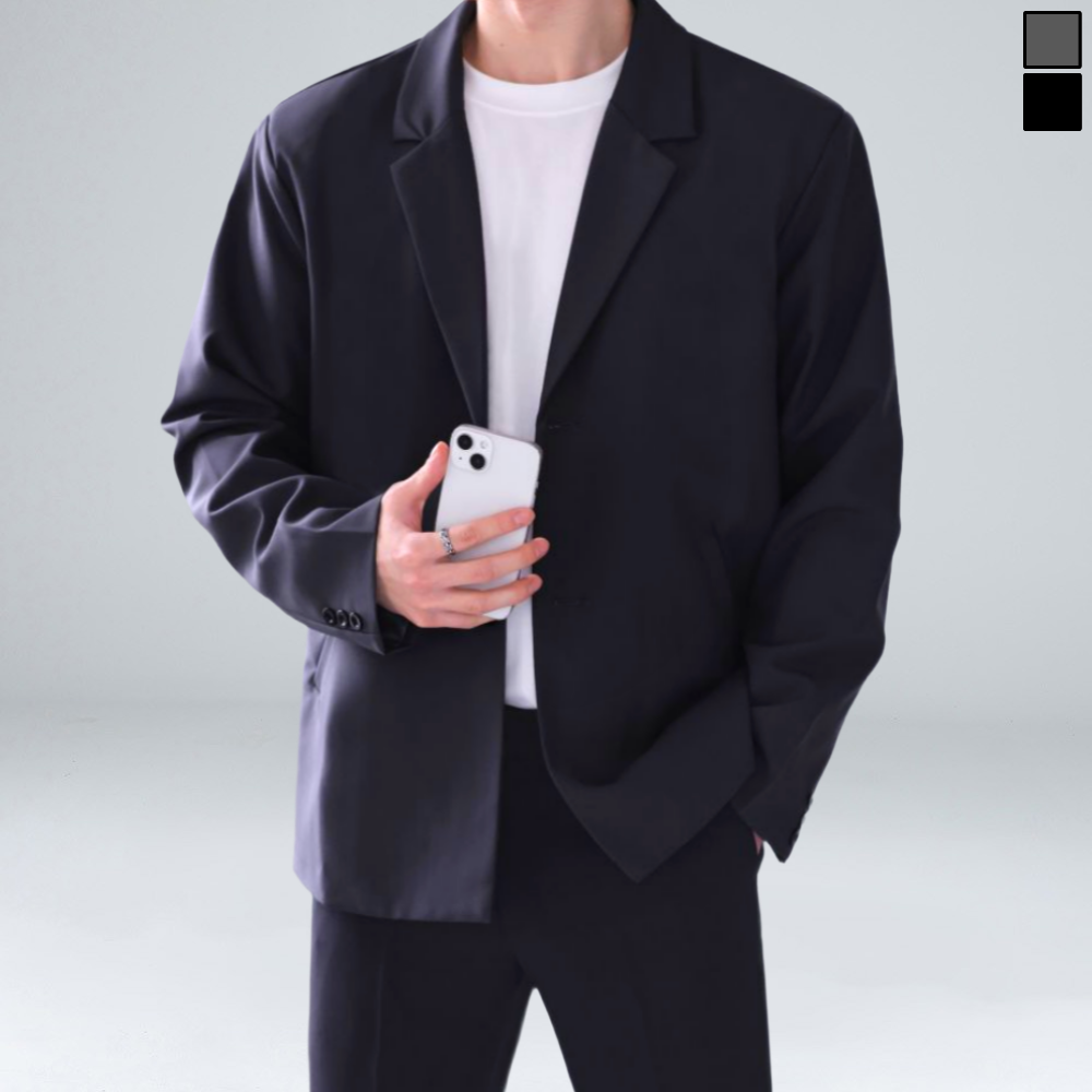 Eve Men's Cool Semi Overfit Single Blazer Jacket Big Size (6102-1)