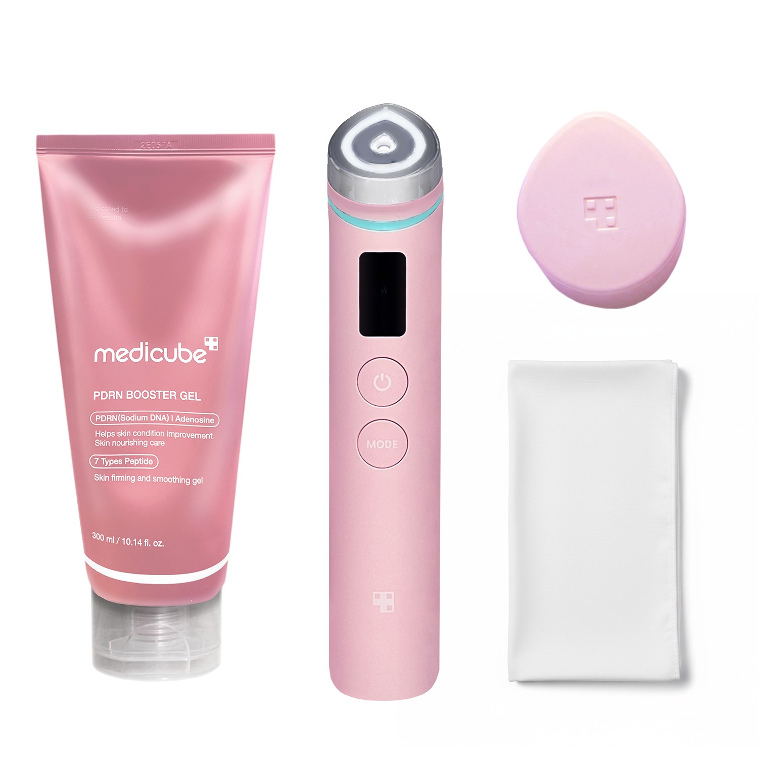 Medicube AGER Booster Pro Pink Edition + PDRN Boosting Gel + Cap Set