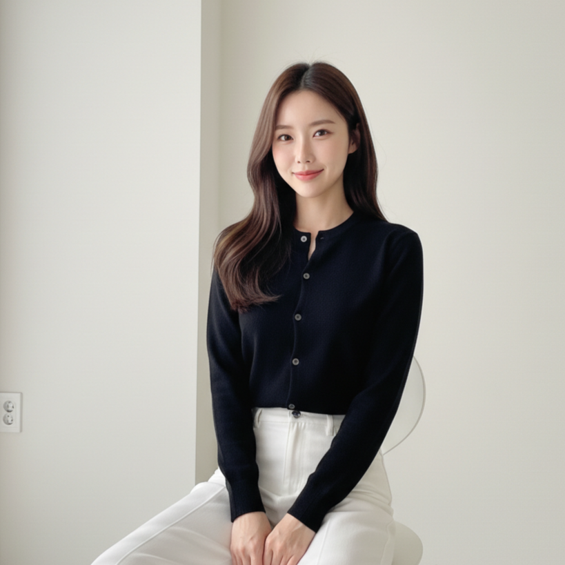 Anco knit cardigan round neck soft women’s cardigan
