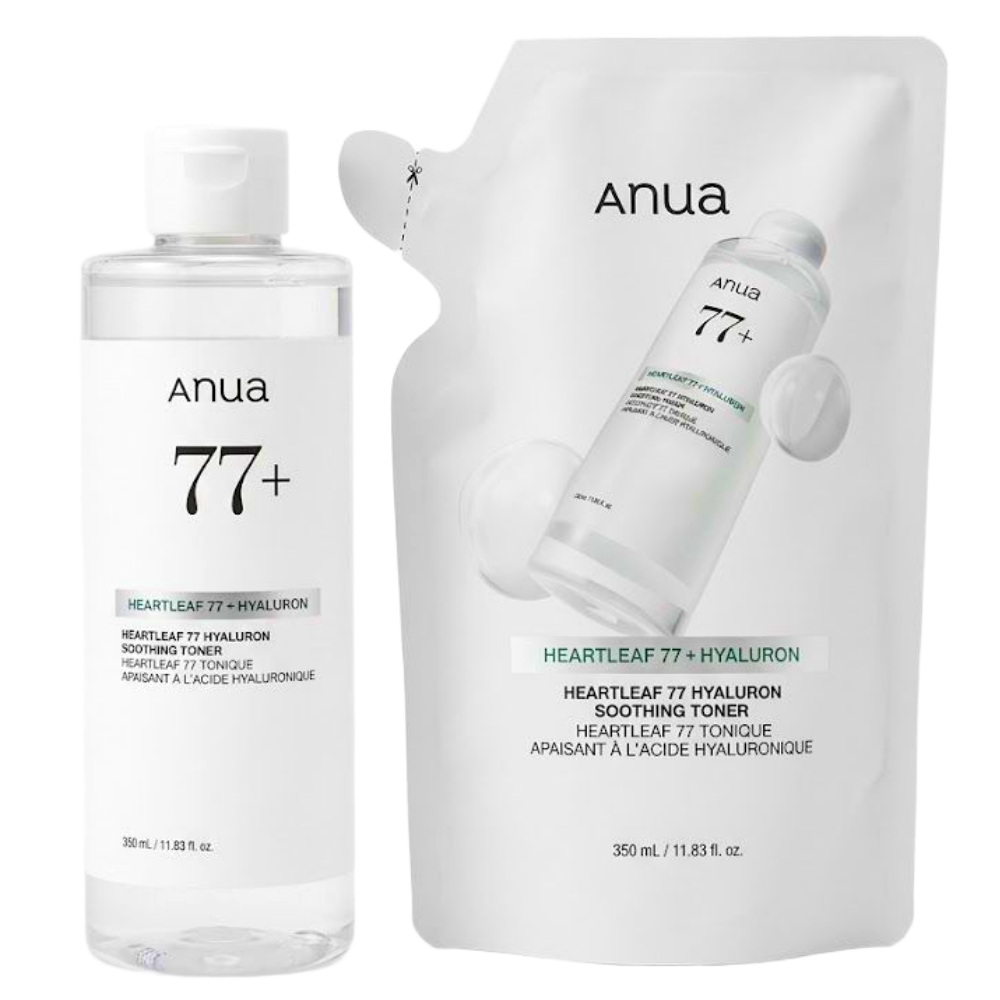[NEW/Renewal] Anua Houttuynia cordata 77 Hyaluronic Acid Moisture Calming Toner + Refill Special Set, 2 pieces, 350ml