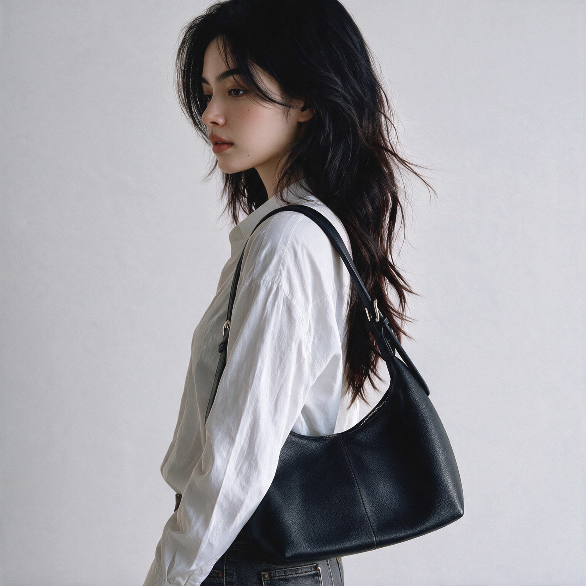 Timova Women's Leather Mini Shoulder Bag Tote Bag Light Bag Handbag