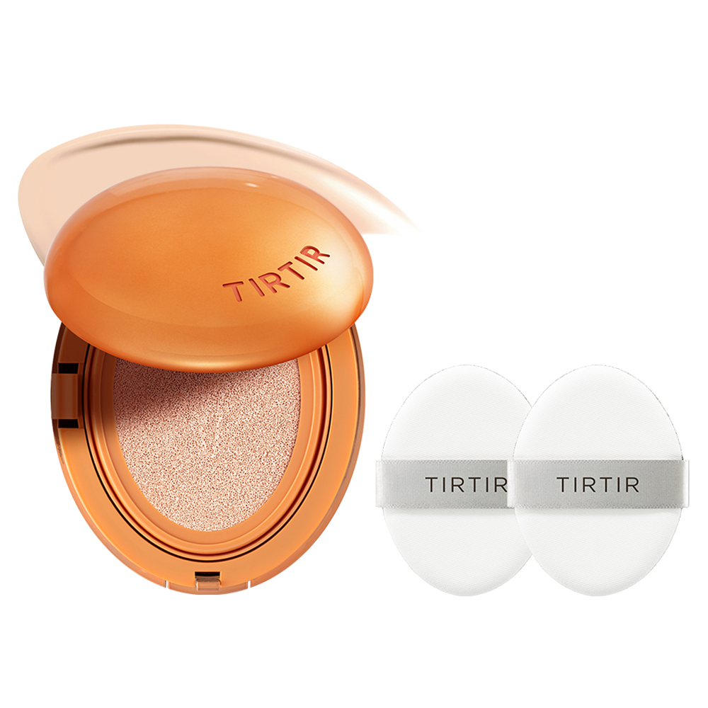 TirTir Mask Fit AI Filter Cushion 18g + Puff 2P Set, 17C Porcelain, 1 Set