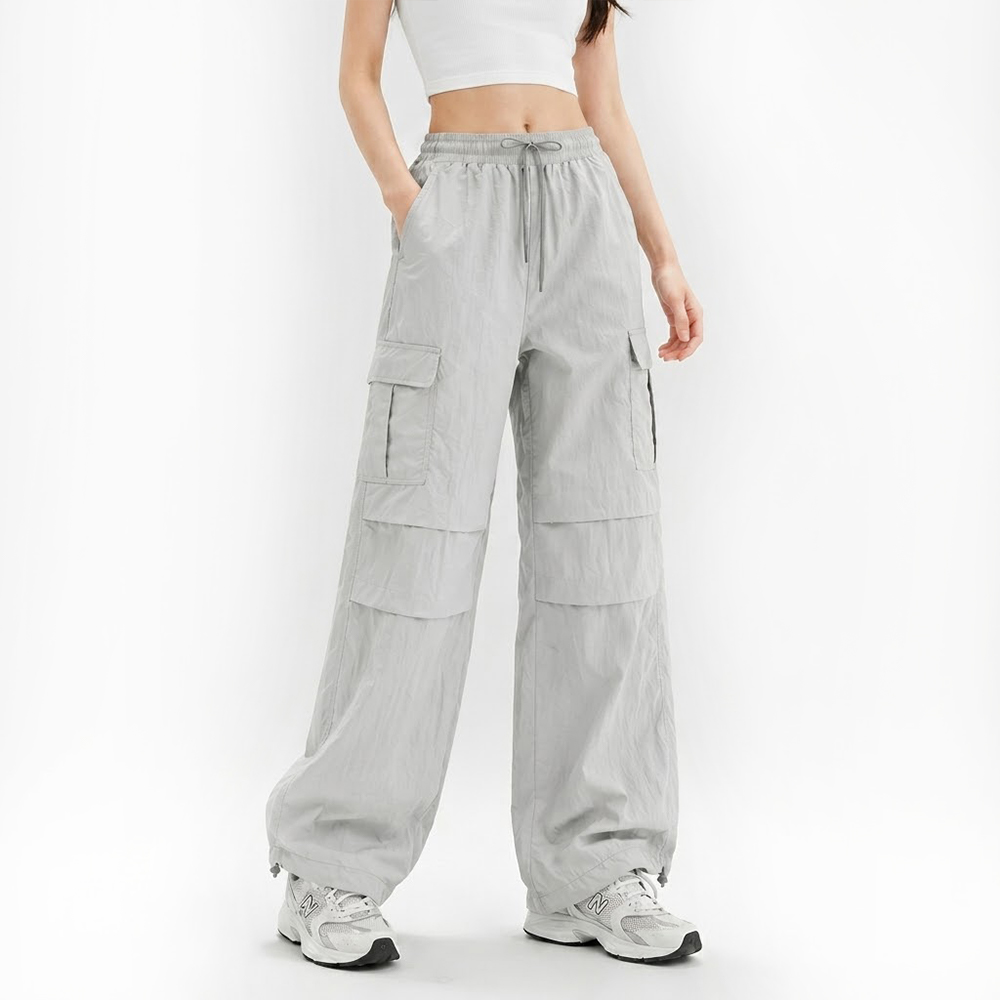 [GTM] Basrock full banding cargo pants women's two-way jogger wide banding parachute short/long