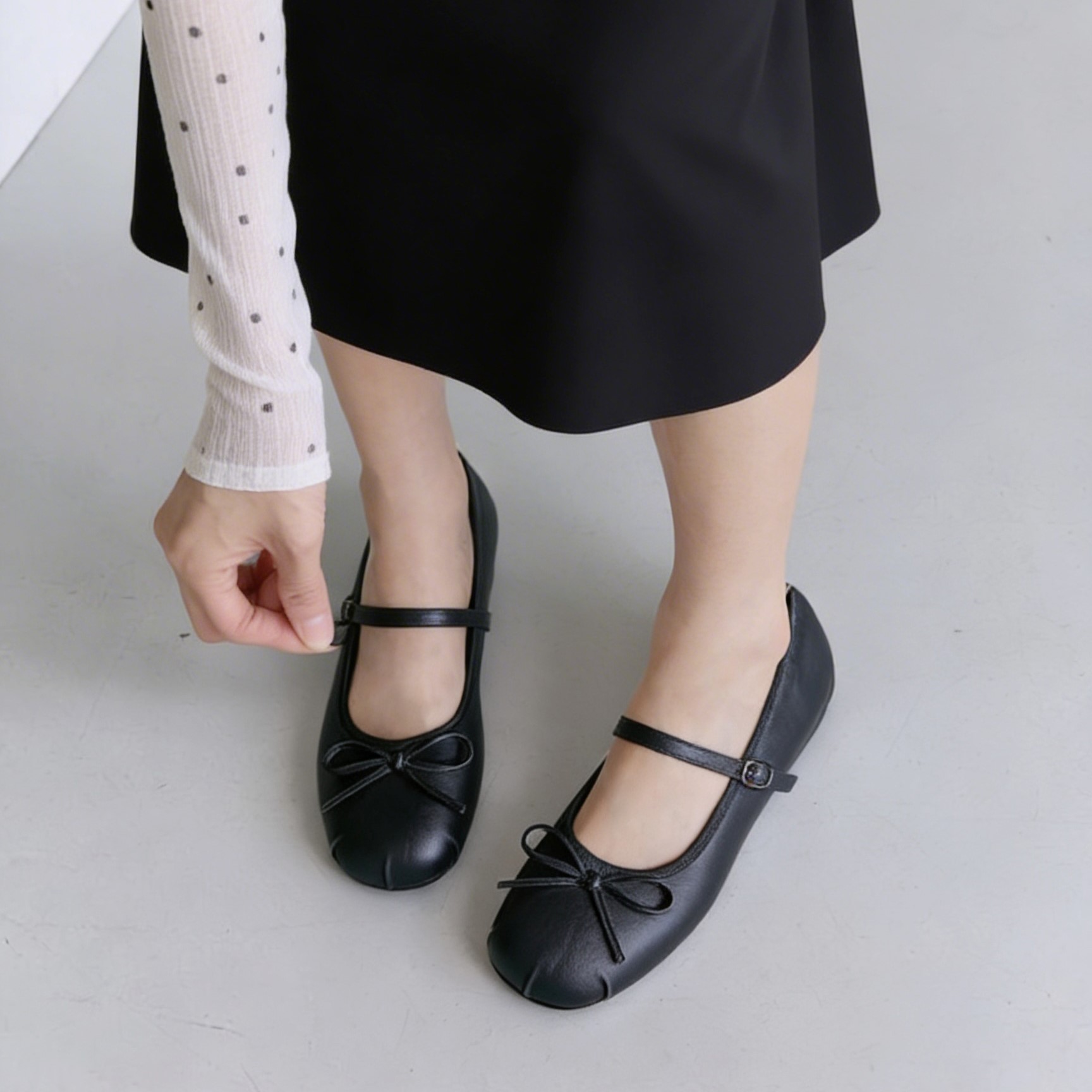 Mary Jane Height Increasing Shoes 5cm Women's Comfortable High Heel Flat Shoes Spring Summer Women's Shoes Sneakers