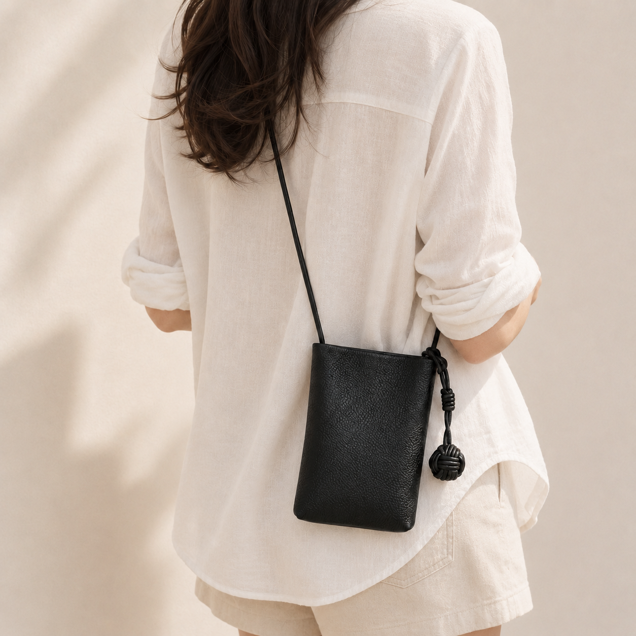 Ziaron Women's Mini Cross Bag Daily Shoulder Bag Square Mini Bag (Black/Brown)