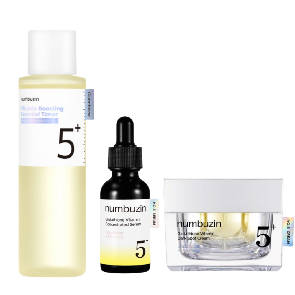 Numbers In No. 5 Glutathione Blemish Intensive Care Set (Toner + Serum + Cream), 1 set