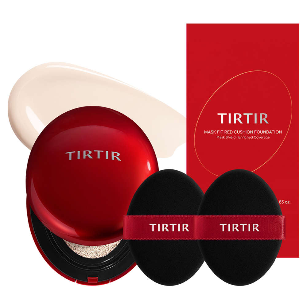 Tyrtir Mask Fit Red Cushion Foundation 18g + Refill 18g + Puff 2p, 11N Peony, 1 set