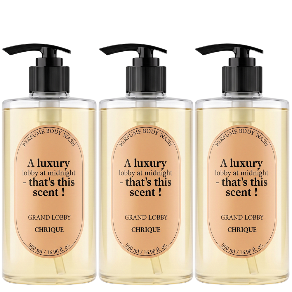 Creek Woody Bergamot Hotel Scent Grand Lobby Perfume Body Wash 500ml, 3 packs, 500ml
