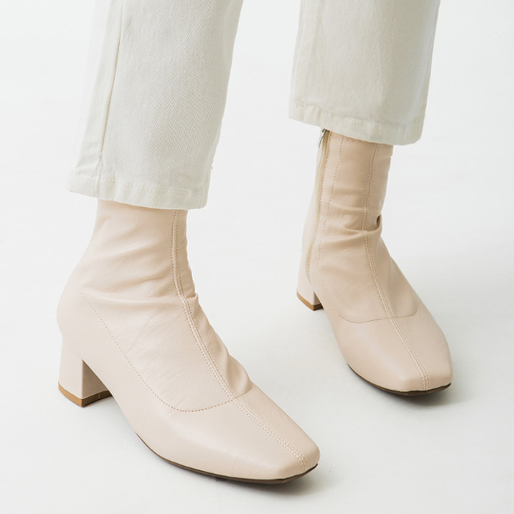 The Mark Women's Square Toe Middle Ankle Boots Daily Boots Casual Shoes S#YW054
