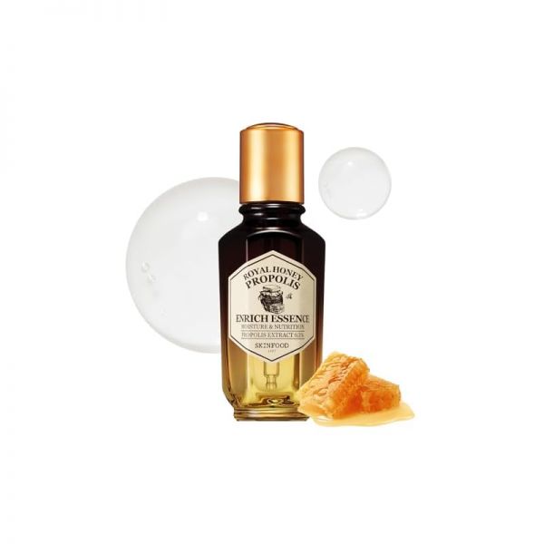 SKINFOOD Royal Honey Propolis Enrich Essence - Face Serum Containing 63% Black Bee Propolis & 10% Royal Jelly Extract - Propolis Serum - 50ml (1.69 fl oz)