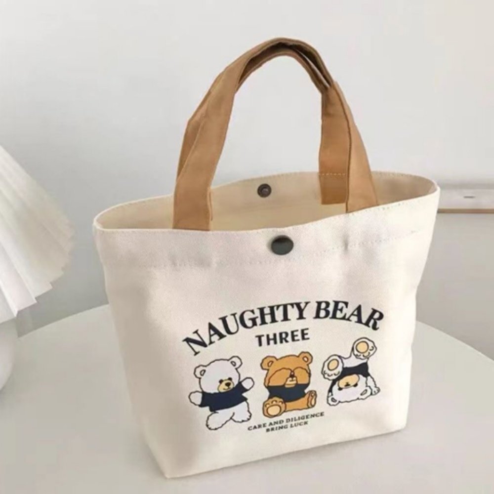 Canvas tote bag, mini eco bag, hand bag, lunch bag