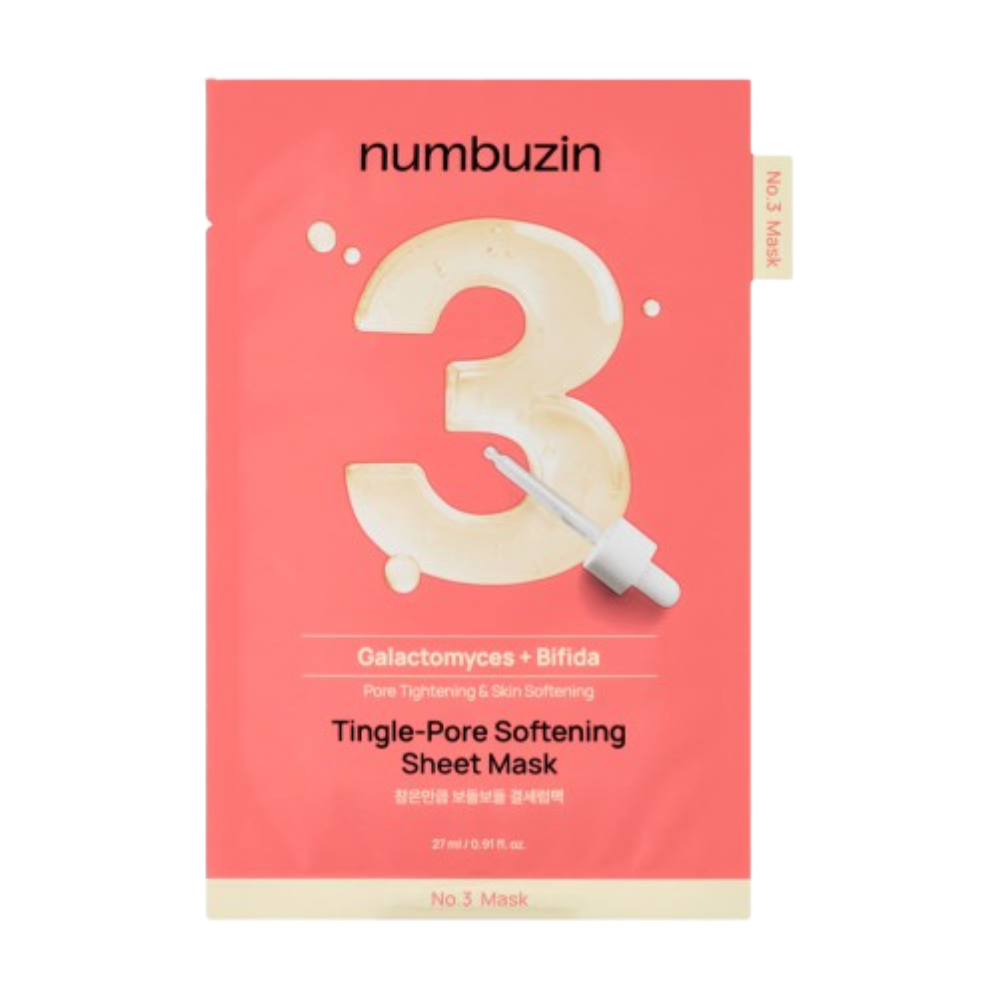 Numbers In Mask Pack, Pore Brightening No. 3 Luminous Rum Pack, 10 sheets
