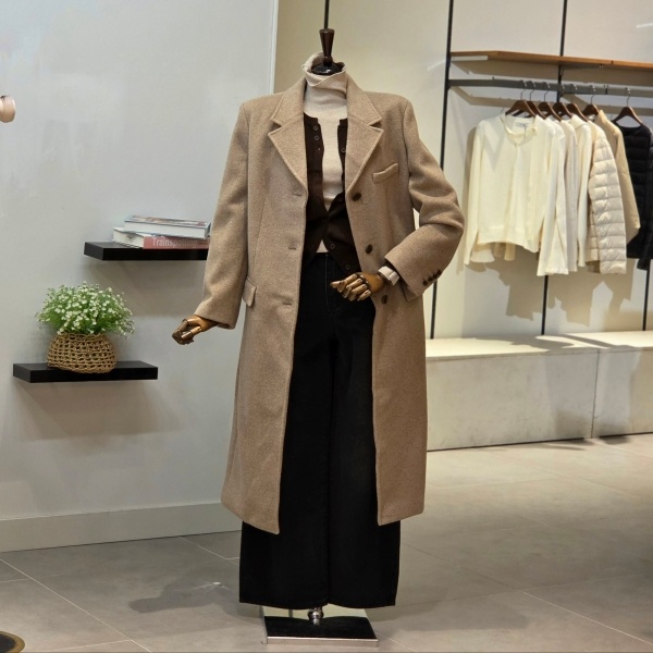 Van Eyck wool blend single long coat (VB5YHCM101Z)